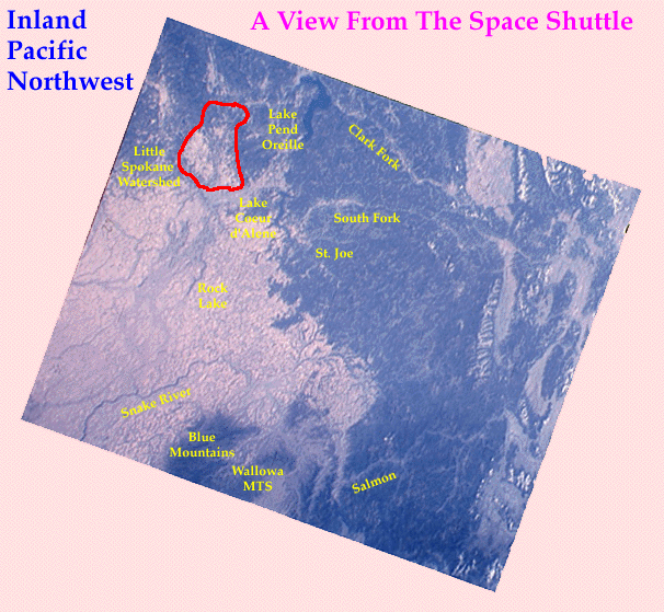 Inland Pacific Northwest Viewed From Space